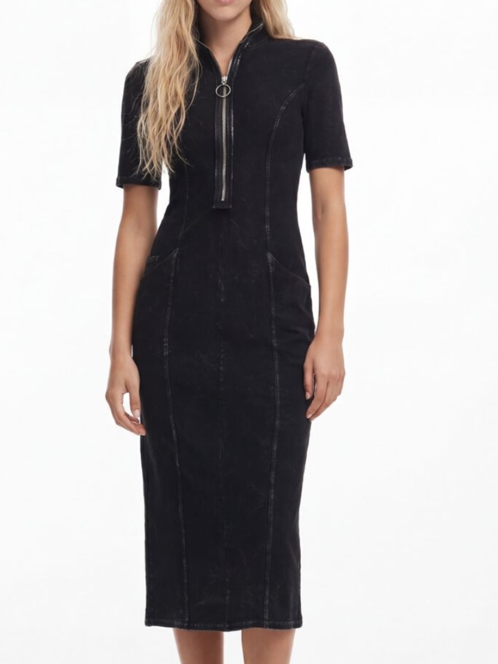 DESIGUAL DENIM MIDI DRESS
